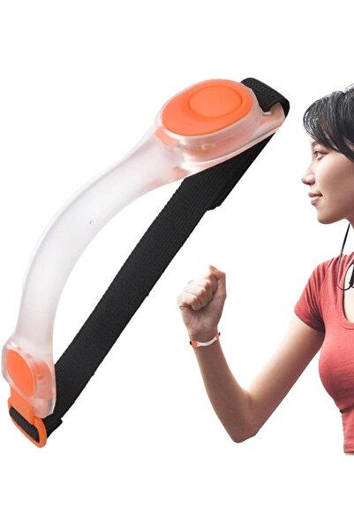 zola LED arm band for bicycle, adjustable, plastic, orange