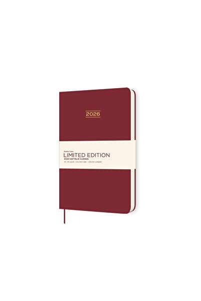 KESKİN COLOR Keskin 2026-A5 Hardcover Limited Edition Weekly Agenda - Burgundy