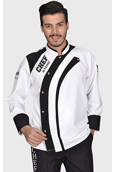 Üniformanya Jachetă de bucătar cu cadou cu nume Jachetă de bucătar Uniformă d...