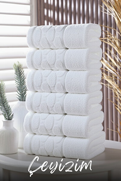 Çeyizim %100 Pamuk Desenli El & Mutfak Havlusu | Kurulama Bezi | 6 Adet 30x50...