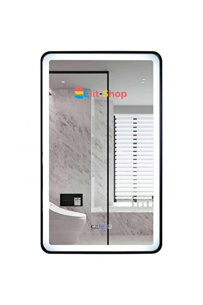 ELİT'S Oglindă de baie cu LED 60×100 cm, dezaburitor, ceas și termometru - ESN38