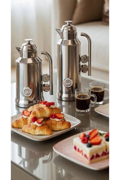 Generic Luxurious and uniquely designed 1-liter tea and coffee thermos set