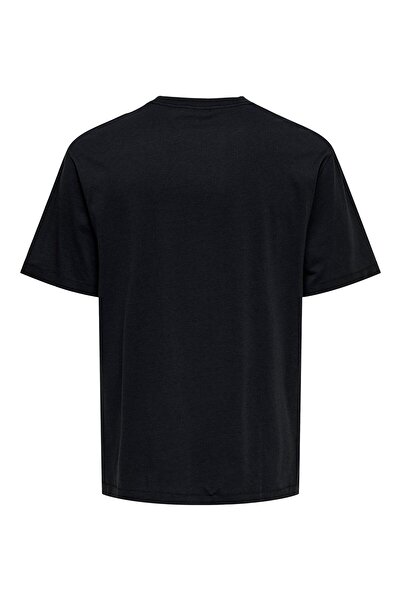 Only & Sons Ανδρικό μαύρο μπλουζάκι ONSBLAKE RLX SS TEE ART - 4750422