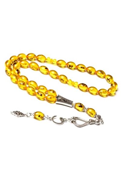 Eagal مسبحة العنبر (33 حبة، زيتون، تحتوي على حشرة)