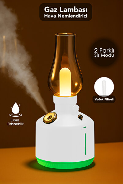 mimtec Gaz Lambası Tasarım Hava Nemlendirici - Nostaljik Şarjlı Gece Lambası ...