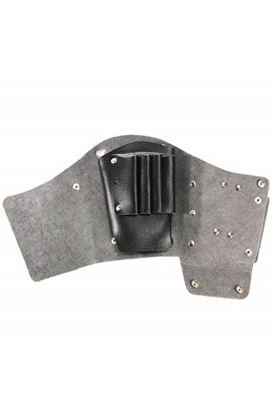 PUFO Shoulder bag for barber tools, stylist, hairdresser, cosmetics, star and staple pattern, black