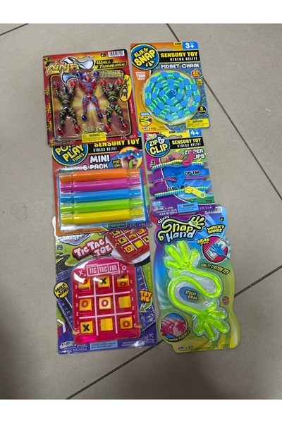 u-toys 6 lı stres oyuncagı seti dev set takla atan orumcek sos oyunu yapıskan...