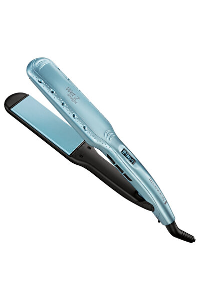 Remington Placă de îndreptat părul umed S7350, acoperire ceramică, 230°C, 10 temperaturi, se încălzește în 15 secunde, LED, albastru