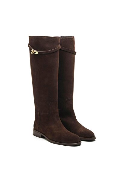 Sofia Baldi Haze Brown Suede Women's Flat Boots