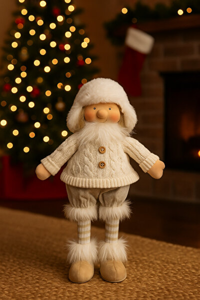 lve Christmas figurine, girl 40 cm, white