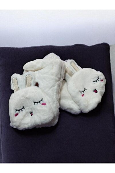 EyER Shoping Rabbit Plush Furry Adult Kids Compatible Fingerless Gloves