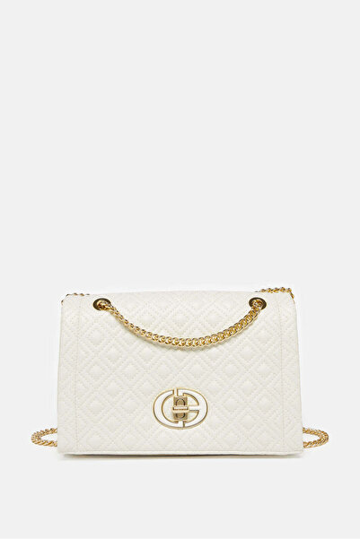 REDTAG Women White Quilted Messenger Bag