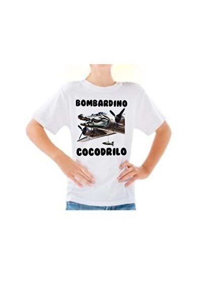 MARİ Tricou personalizat ,,BOMBARDINO,, alb