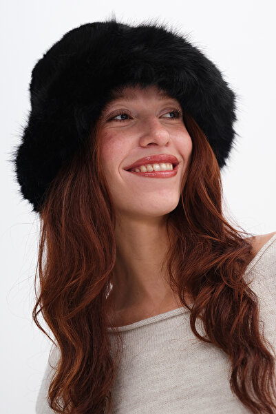 Addax Fur Plush Bucket Hat Shpk1092
