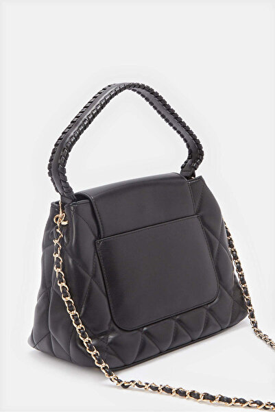 REDTAG Women Black Quilted Day Bag