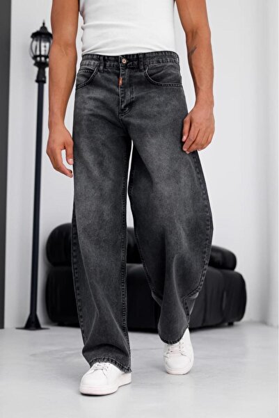 Oksit Puertas Men's High Waist Balloon Baggy Fit Loose Fit Jeans