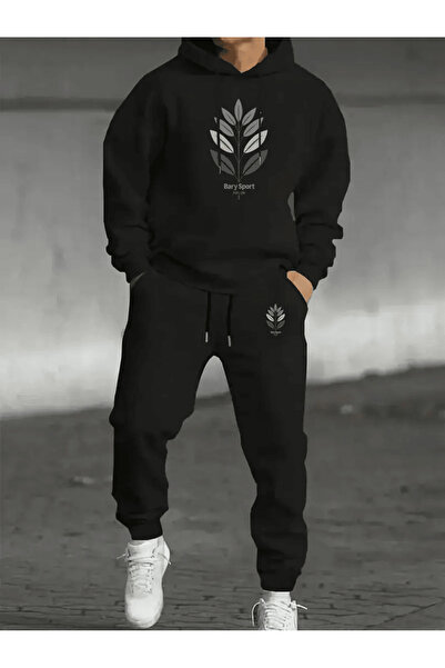 Flow touch طقم بدلة رياضية باري سبورت بتصميم أوراق الشجر