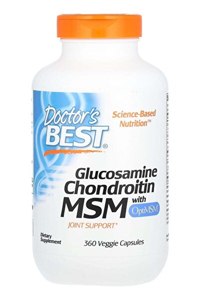 Doctor's Best Glucosamine Chondroitin MSM with OptiMSM, 360 Veggie Capsules