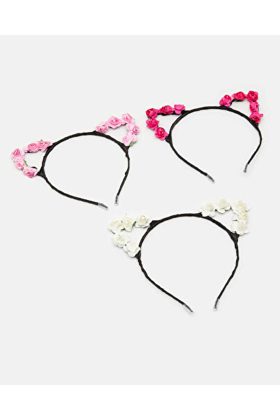 REDTAG مجموعة ربطات شعر مزخرفة متنوعة للبنات (عبوة من 3 قطع)