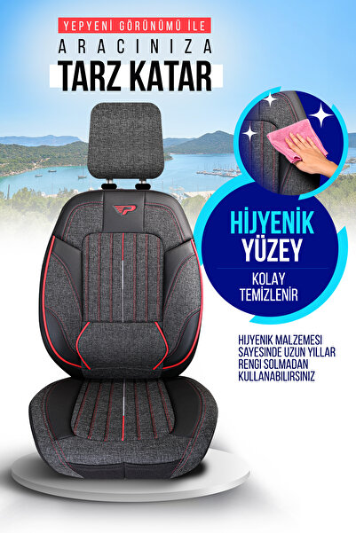 Panda Kılıf Panda Milano Series Linen Fabric Car Seat Cover - Full Set