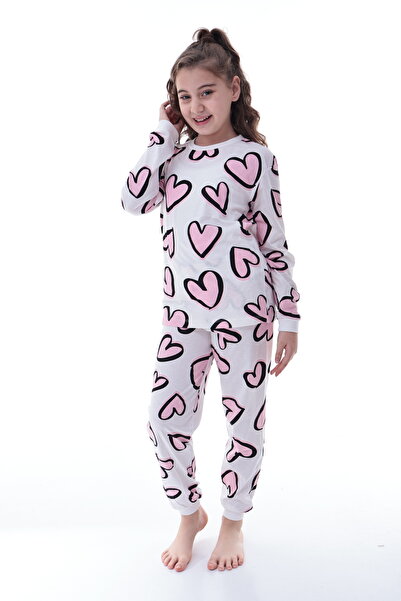 CQCQ Κοριτσίστικο σετ βαμβακερών πιτζαμών με σχέδιο καρδιές – Άνετο και γλυκό...