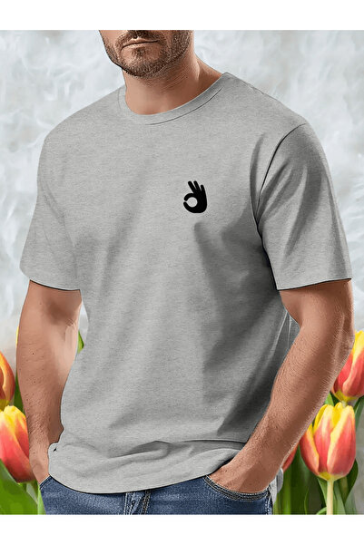 Flow touch تي شيرت بسيط بعلامة 'موافق' B مطبوع