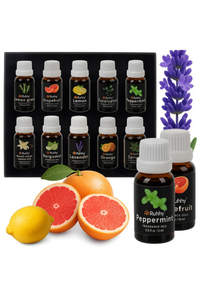 Selgot Set of 10 Essential Oils, Capacity 15 ml