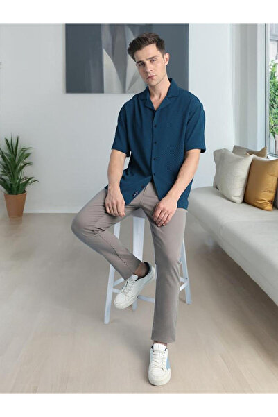 Dennis Lingo By Styli Men Textured Relaxed Fit Casual Shirt