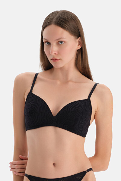 Dagi Black Basic Triangle Shape Soft Bra