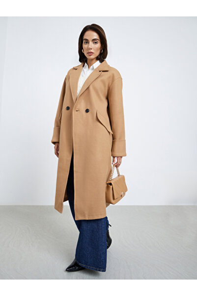 Styli Solid Pocket Detail Drop Shoulder Coat