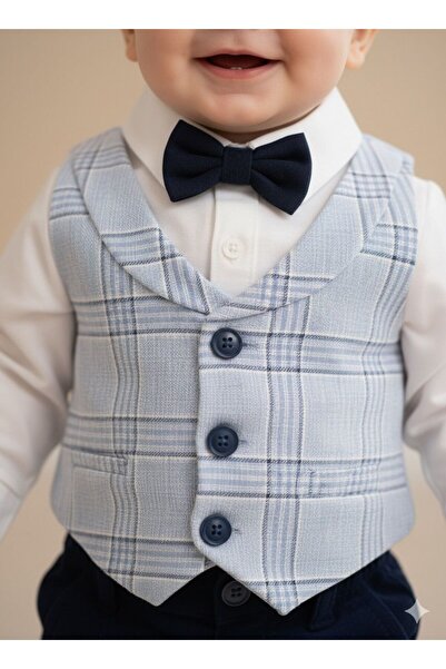 Cassiope Baby Baby Boy Set with Plaid Shirt