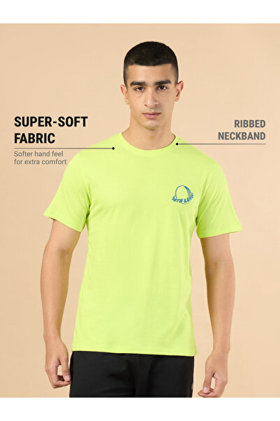 Cult By Styli Men Yellow Graphci Print Short Sleeve T-Shirt