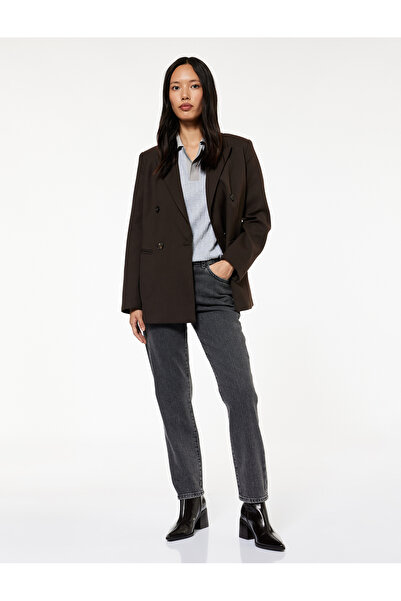 Koton Slim Fit Pocket Buttoned Cotton Washed Straight Leg Jeans - Straight Jeans