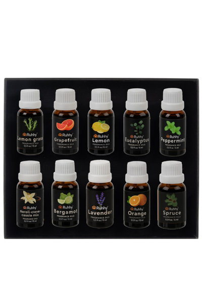 Selgot Set of 10 Essential Oils, Capacity 15 ml