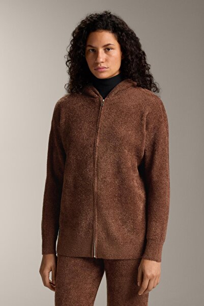 Oysho Chunky chenille hooded jacket