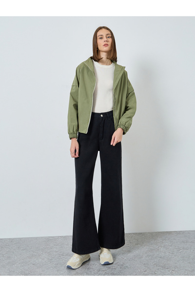 Styli Olive Green Regular Fit Lightweight Jacket