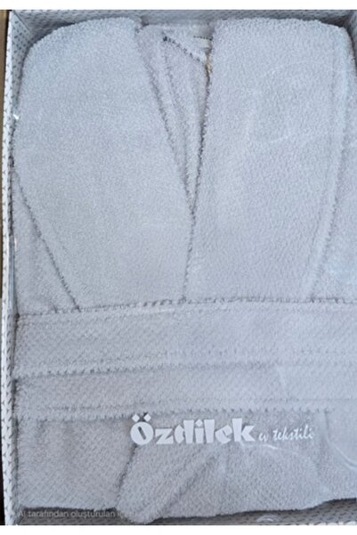 Özdilek Colored(Avm) Gray Shawl Bathrobe (S/M)