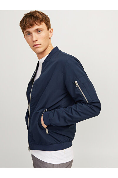 Jack & Jones Long Sleeves Zip Closure Cuffed Bomber Jacket