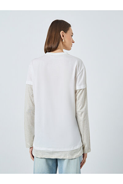 Styli Solid Twofer Style Long Sleeve T-Shirt