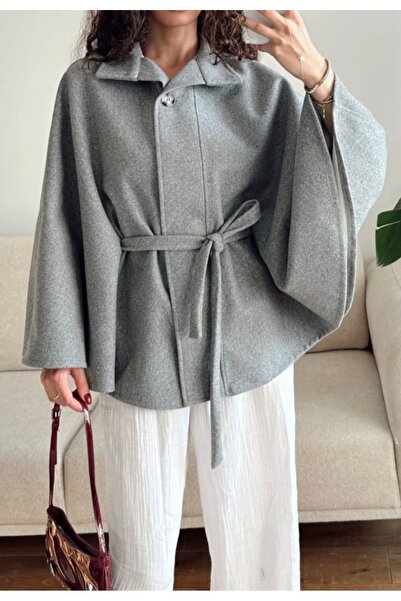 DİMA Belted Cashmere Poncho