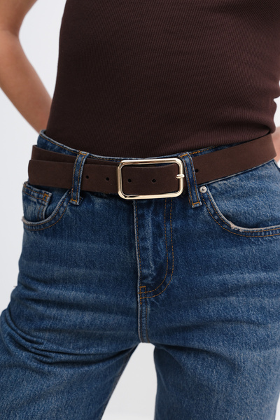 Addax Metal Tokalı Süet Kemer K2005-1