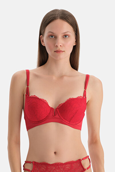Dagi Sutien cu detaliu din dantela rosie