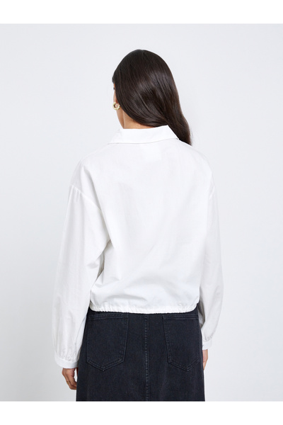 Styli White Casual Shirt with Button Placket