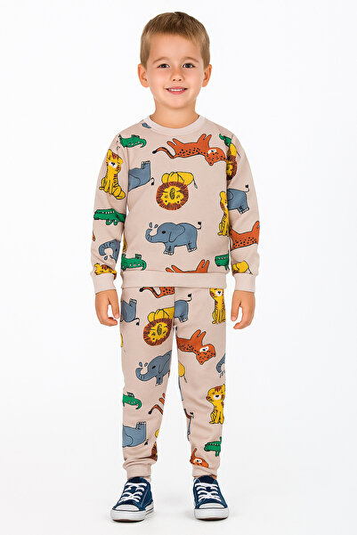 CiciTime Çocuk Modası Girls' and Boys' Cotton-Lined Winter Warm New Season Children's Pajama Set