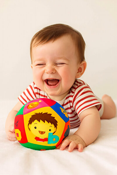 BebeMango Soft Çıngıraklı Top Bebek Oyuncağı XL Büyük