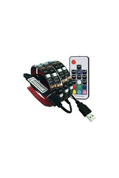 Renvox Silikon Kaplı RGB LED Şerit - Uzaktan Kumandalı 16 Renk Seçenekli Su G...