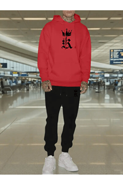 Flow touch King's Crown (K) Printed Hoodie Tracksuit Set