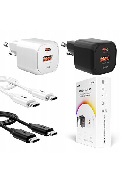 Other 2x ÎNCĂRCĂTOARE RAPIDE USB C UNIVERSALĂ DE TELEFON 20W + 2x CABLU USB C 100W