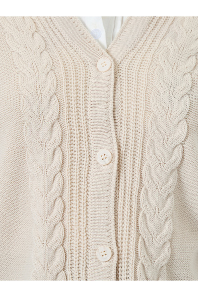 Styli Beige Cable Knit Vest Top