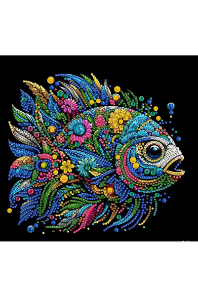 Element 5 d Elmas boyama 30x30 cm Tablo